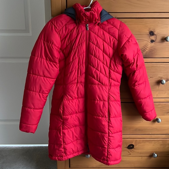 Columbia Women’s Puffer Parka Jacket Coat Size Small Red - Picture 1 of 9